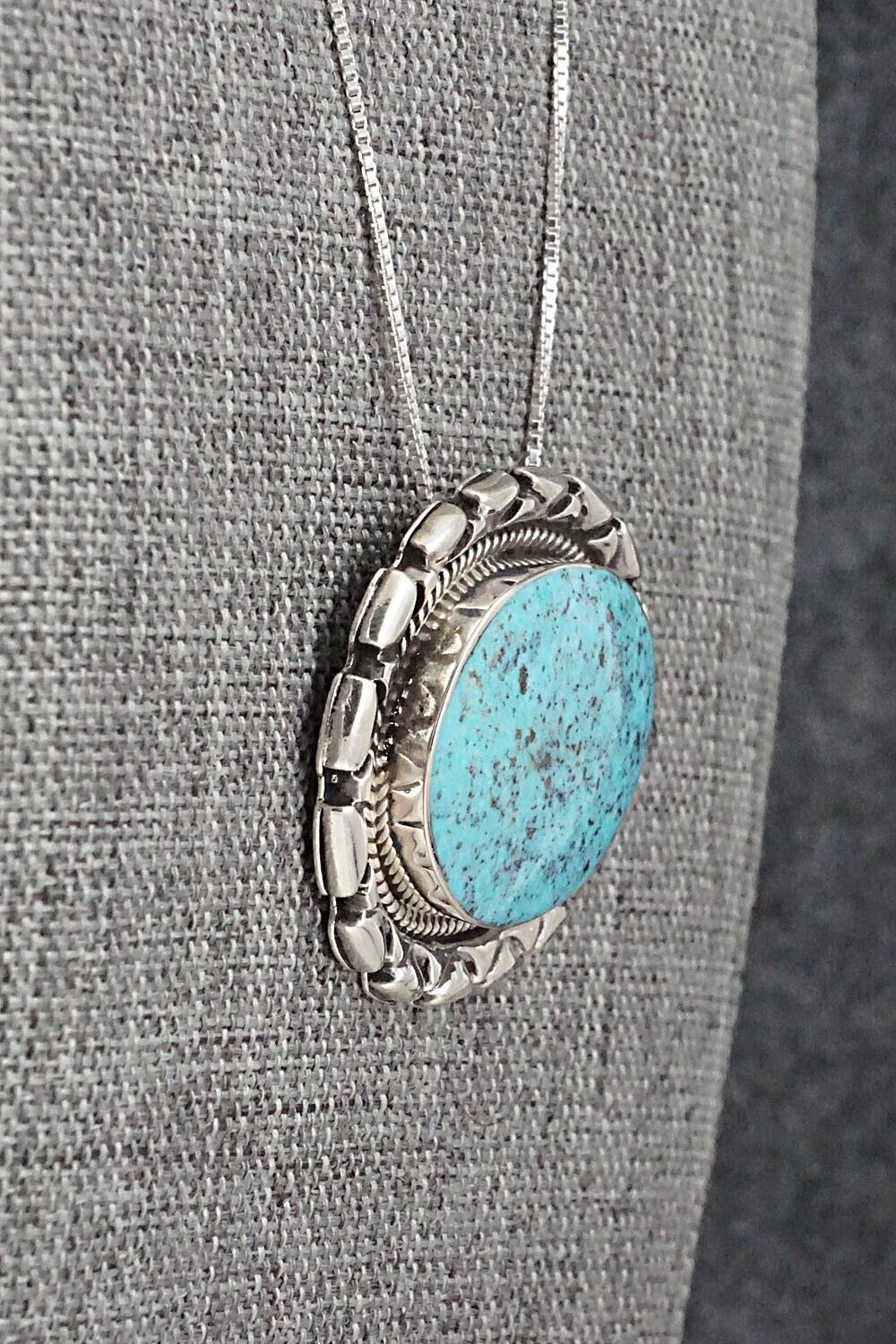 Turquoise & Sterling Silver Necklace - Jimson Belin