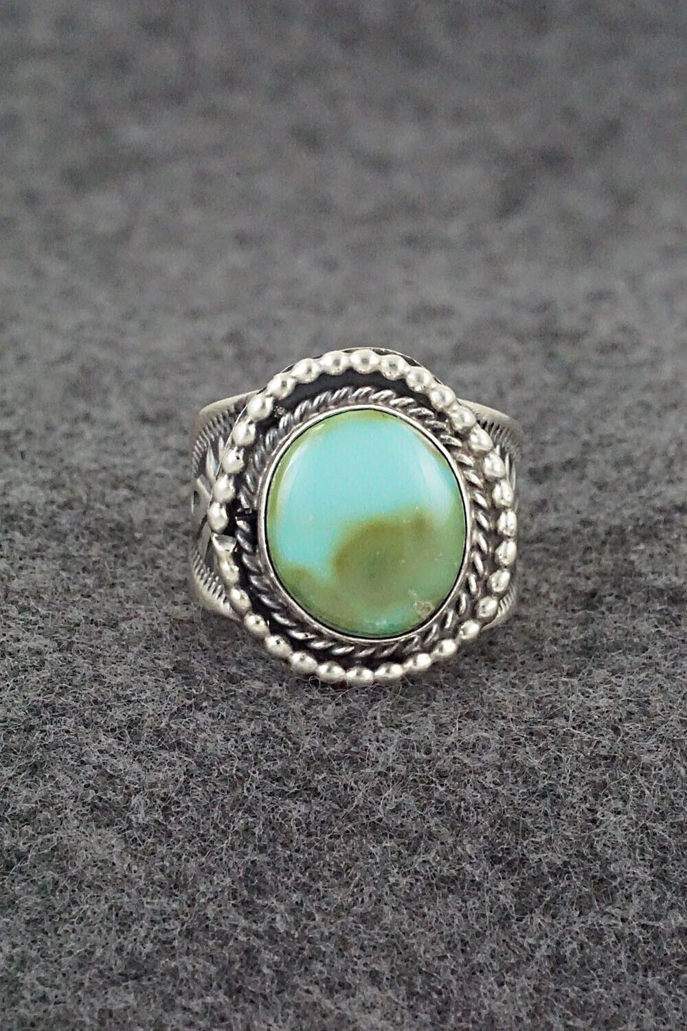 Turquoise & Sterling Silver Ring - Samuel Yellowhair - Size 6.5
