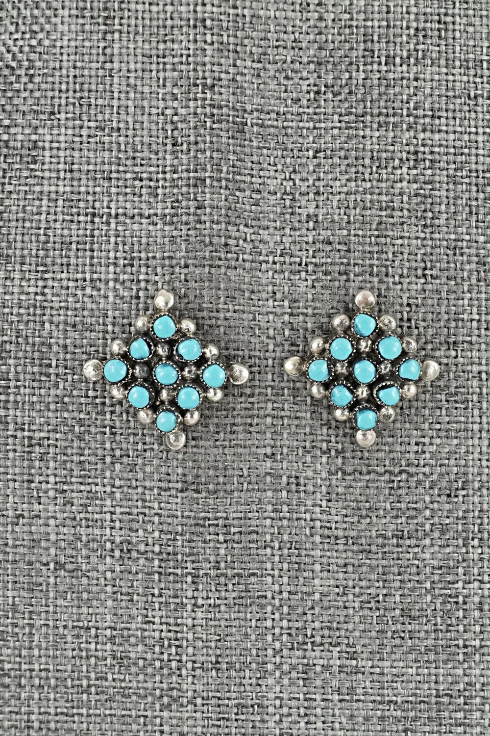 Turquoise & Sterling Silver Earrings - Calvert Lamy