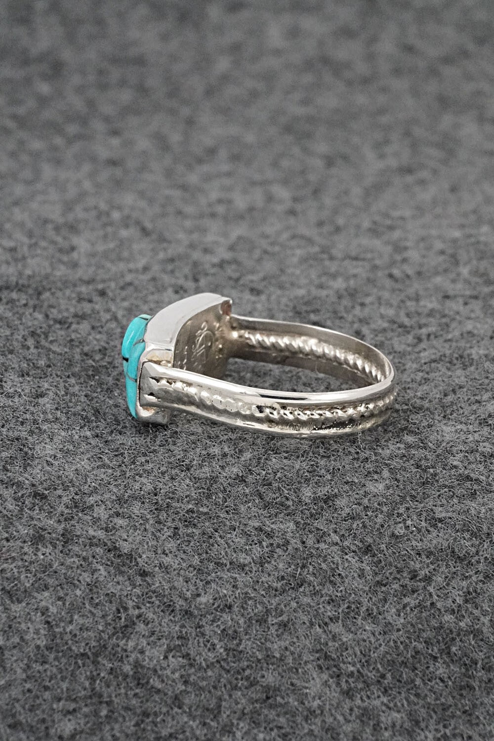 Multi-Stone & Sterling Silver Inlay Ring - Ola Eriacho - Size 10.5