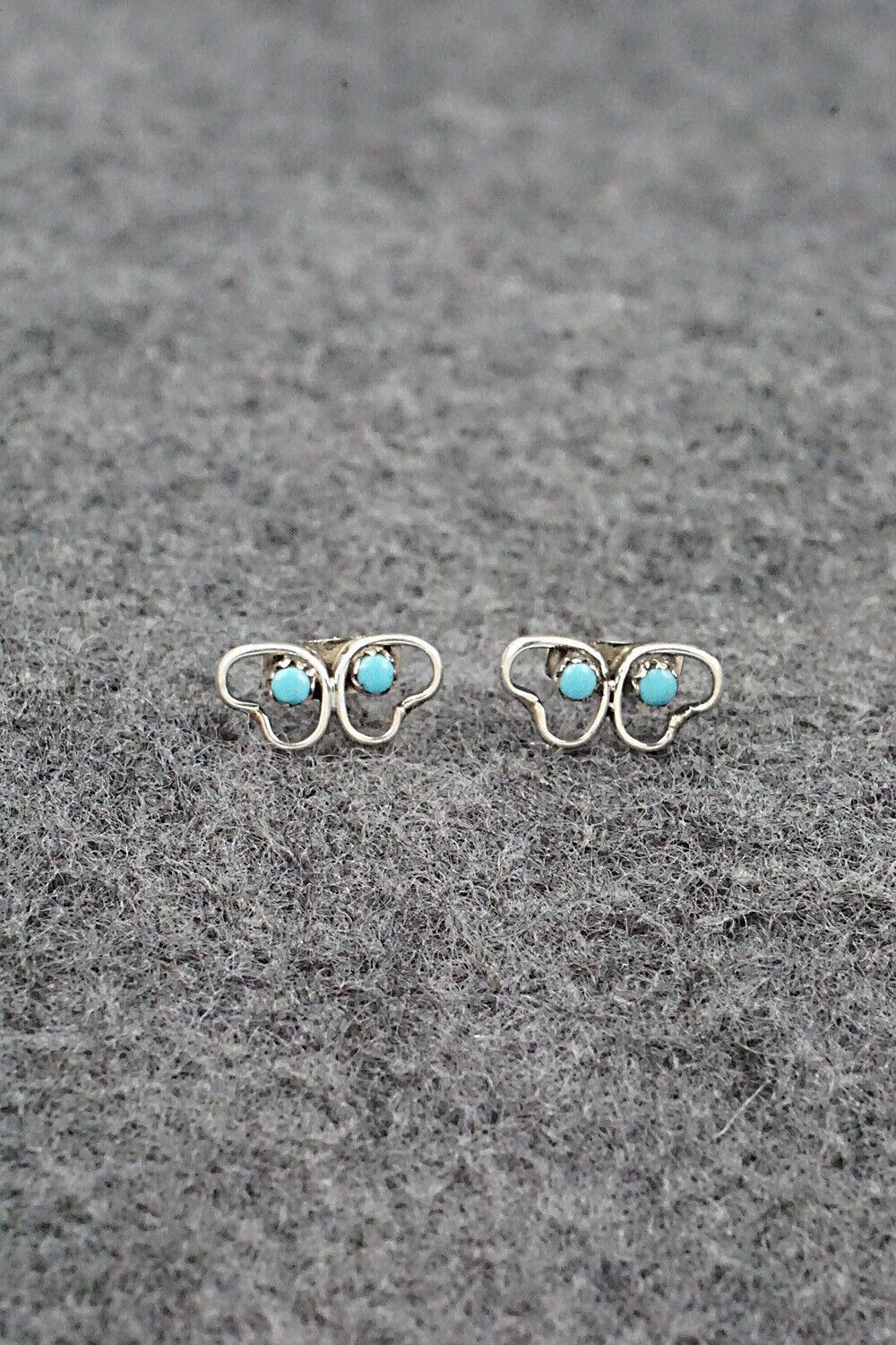 Turquoise & Sterling Silver Earrings - Dorothy Natachu