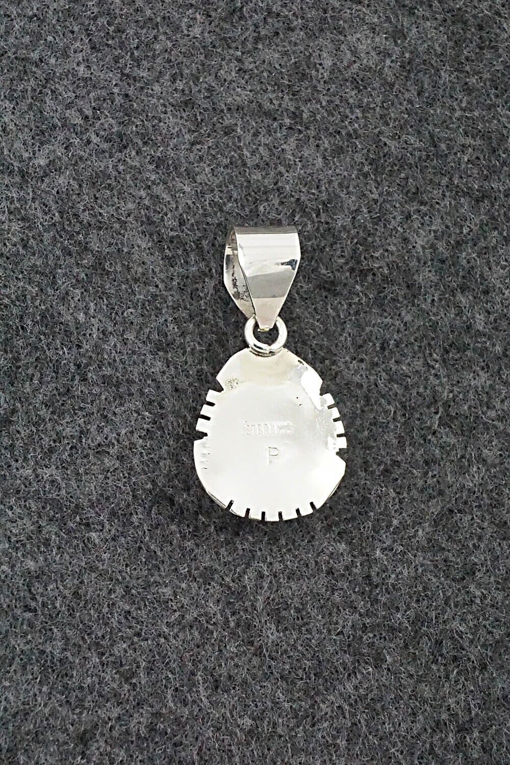 Turquoise & Sterling Silver Pendant - Johnny Frank