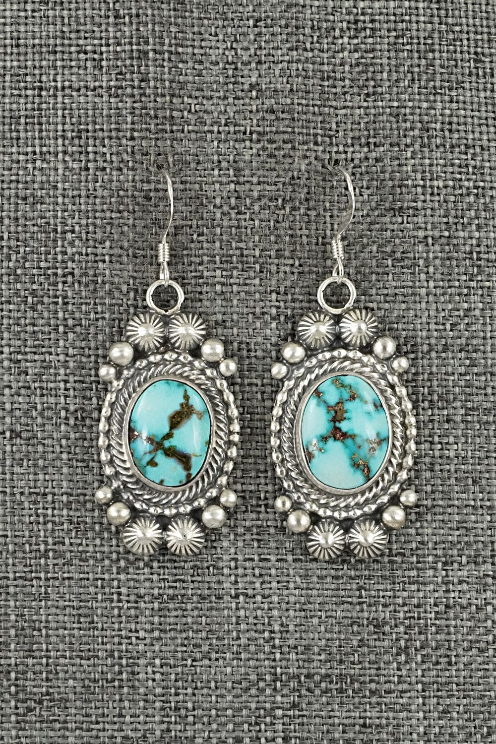 Turquoise & Sterling Silver Squash Blossom Set - Tom Lewis
