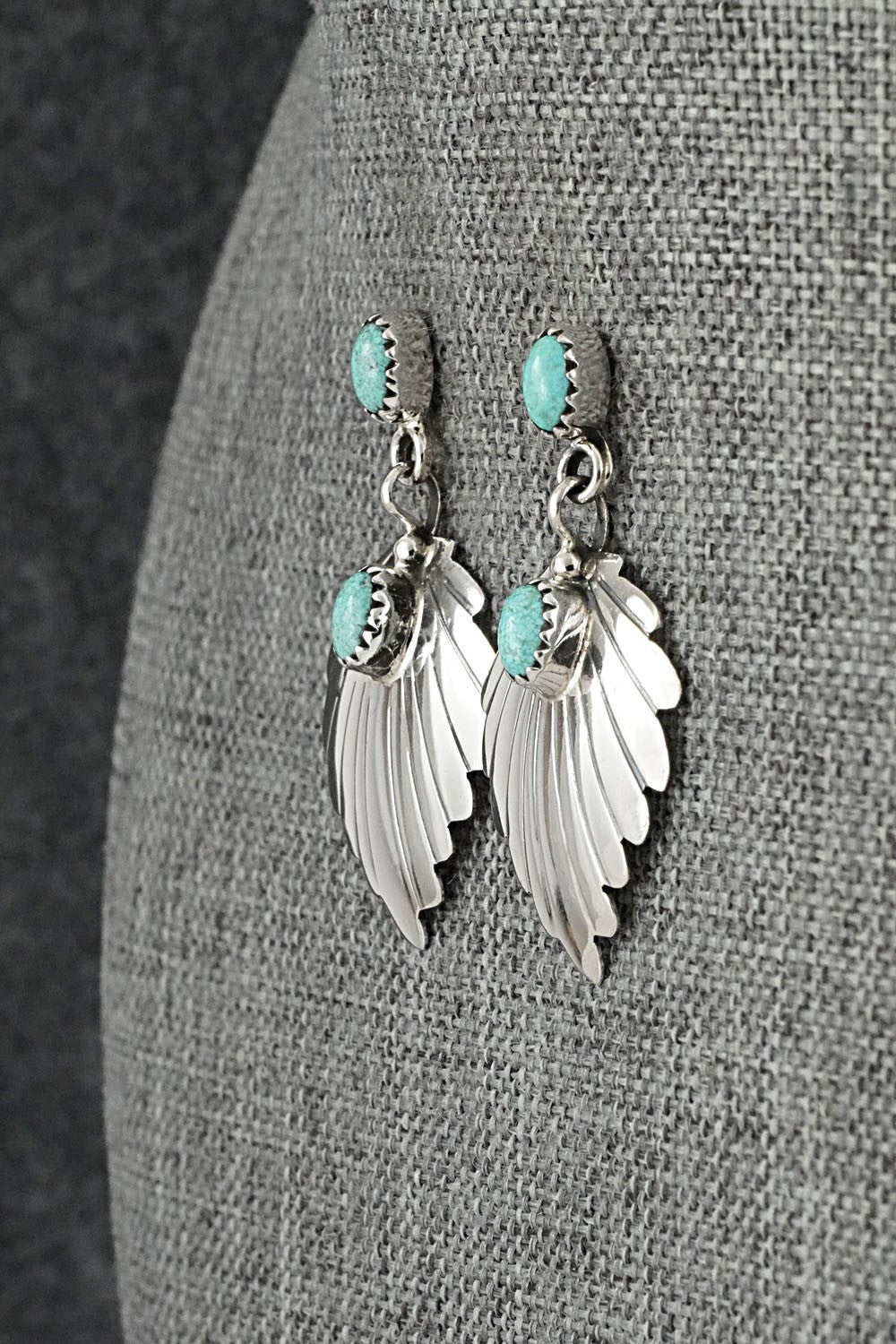 Turquoise & Sterling Silver Earrings - Genevieve Francisco