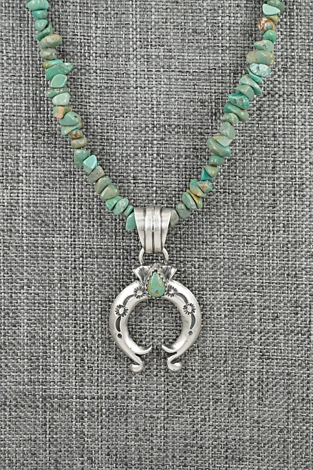 Turquoise & Sterling Silver Necklace 18" - Louise Joe