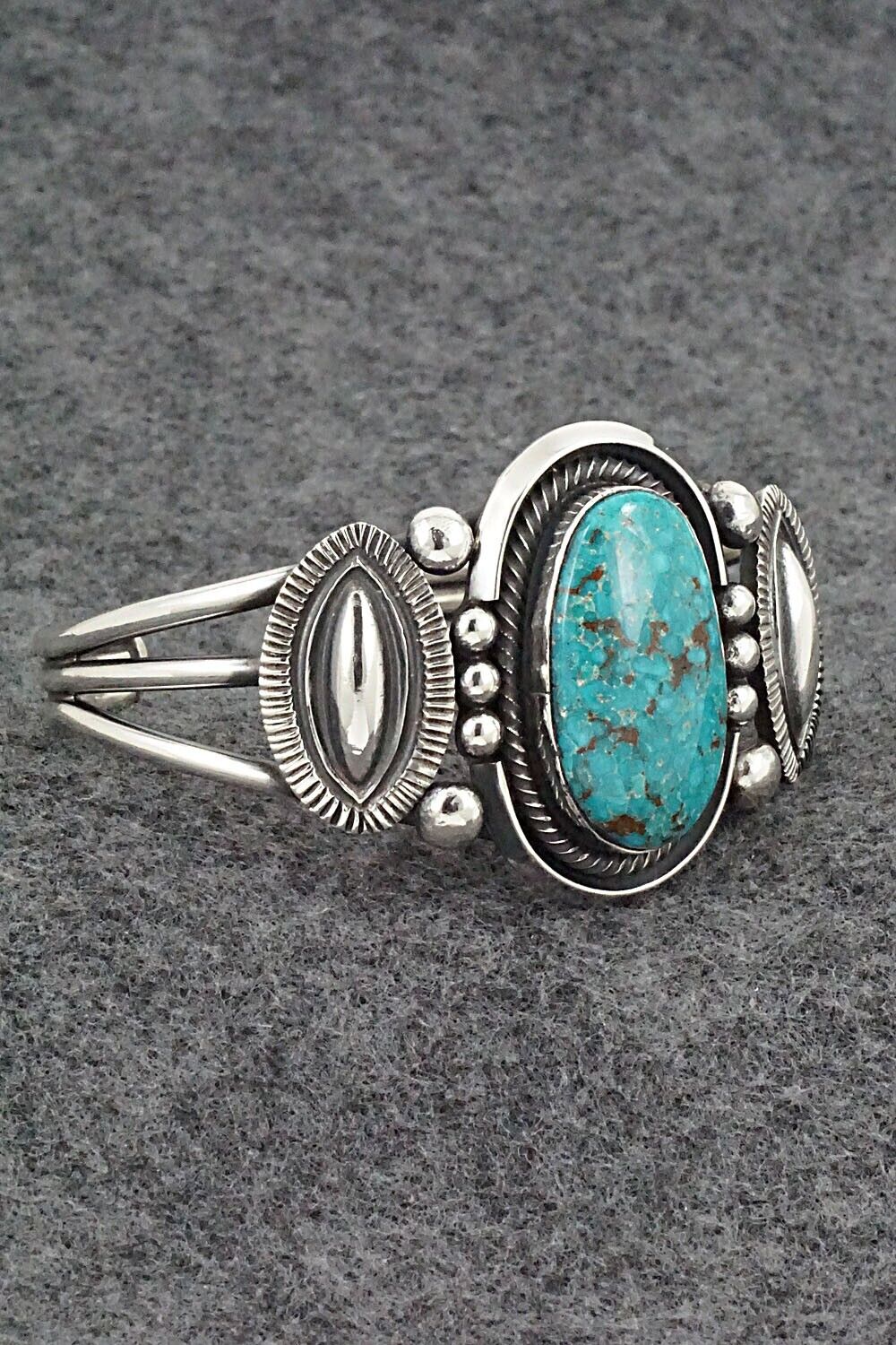 Turquoise & Sterling Silver Bracelet - Leon Martinez