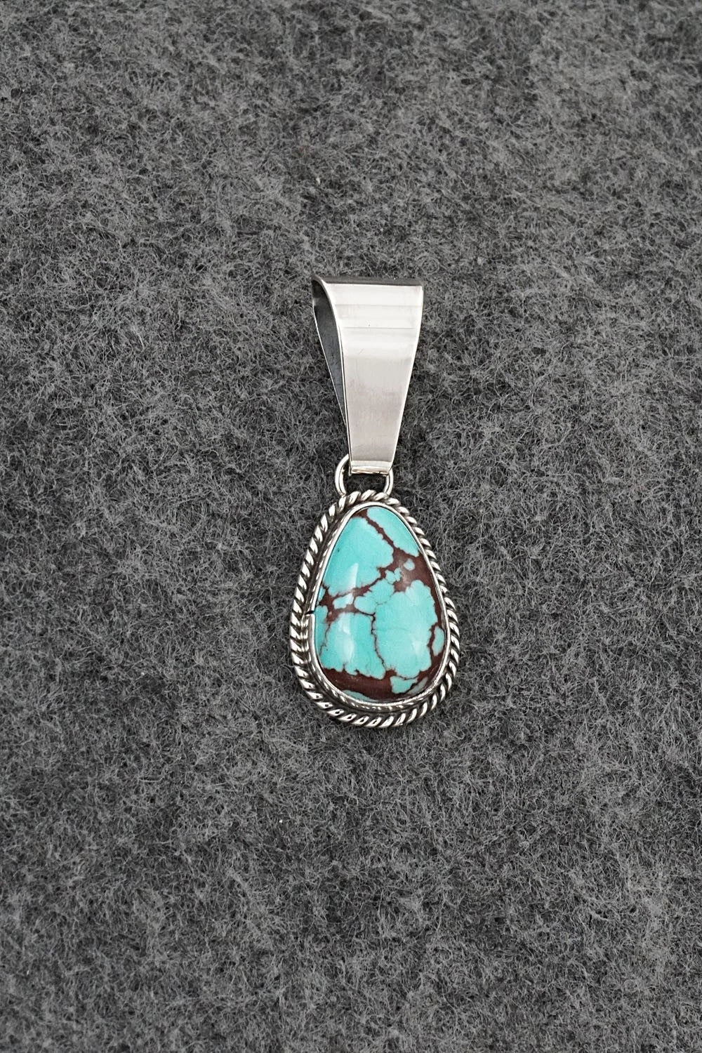 Turquoise & Sterling Silver Pendant - Eugene Gruber