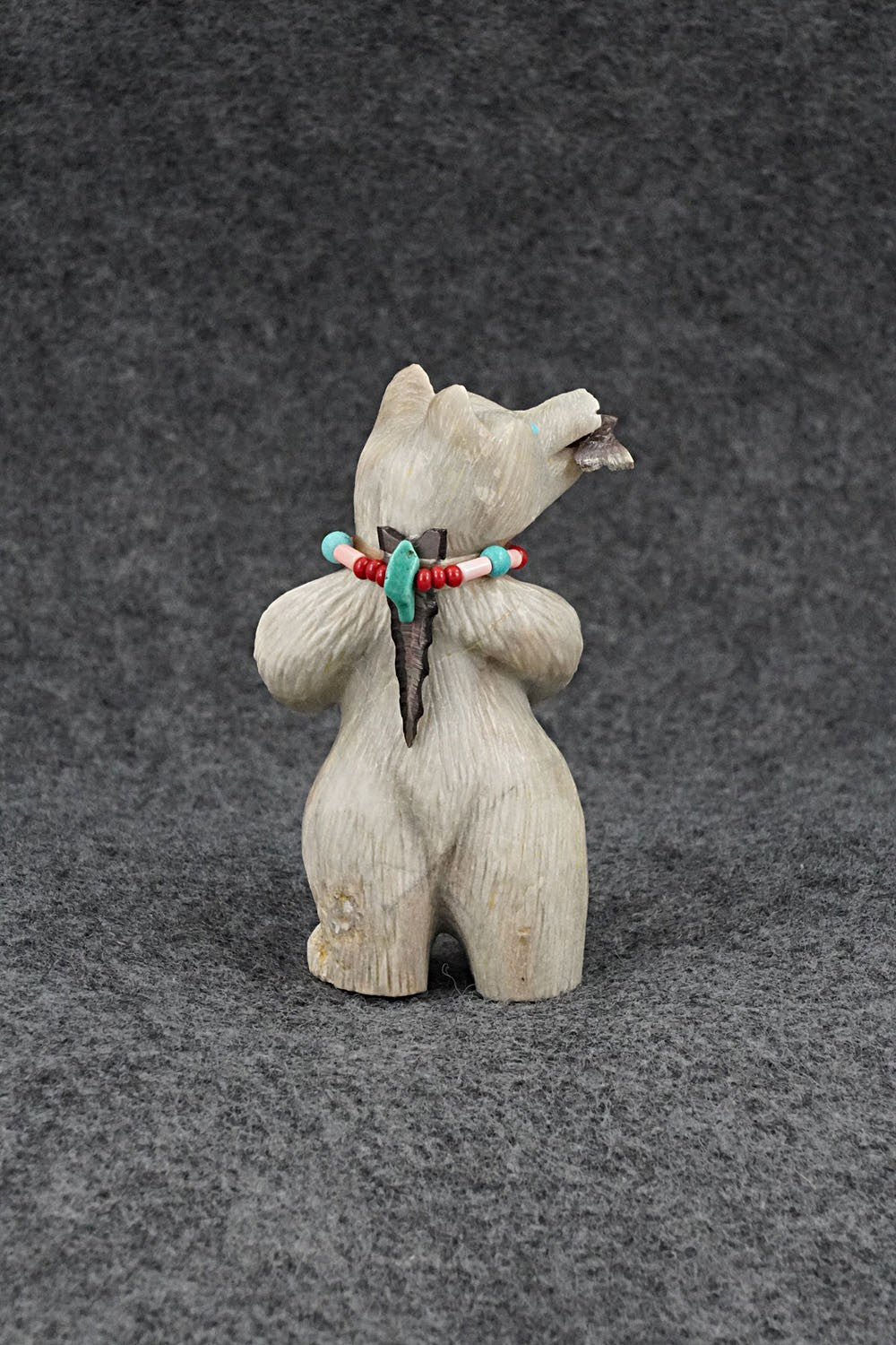 Bear with Fish Zuni Fetish Carving - Douglas Martza