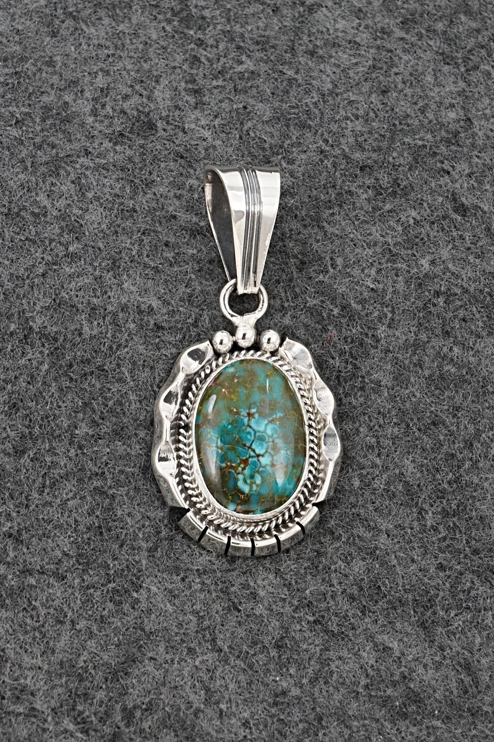 Turquoise & Sterling Silver Pendant - Samuel Yellowhair