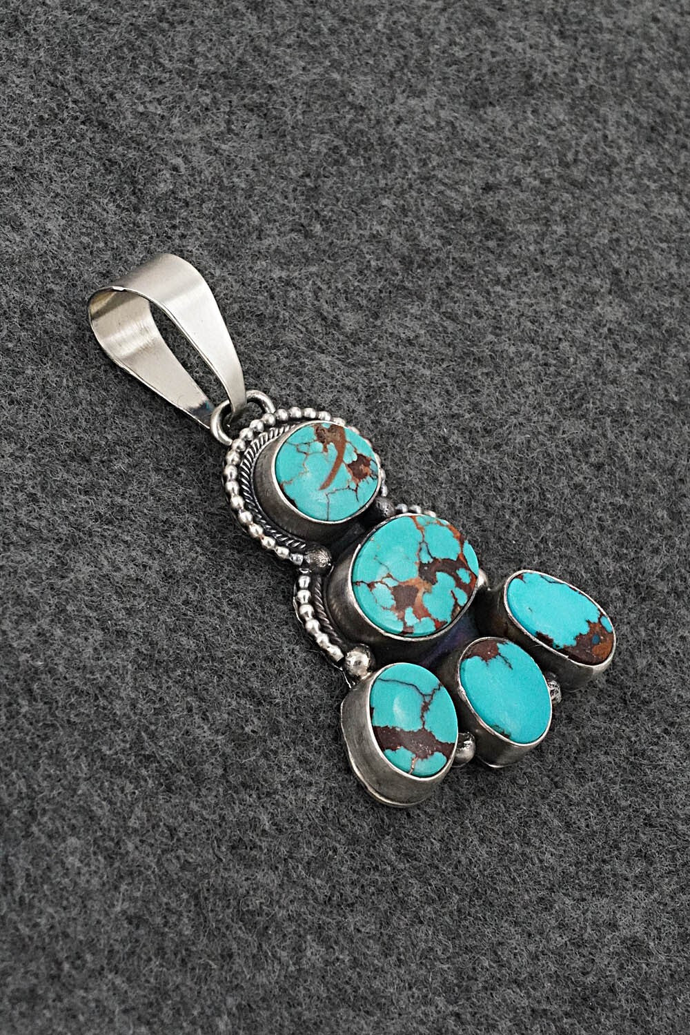 Turquoise & Sterling Silver Pendant - Darrin Livingston
