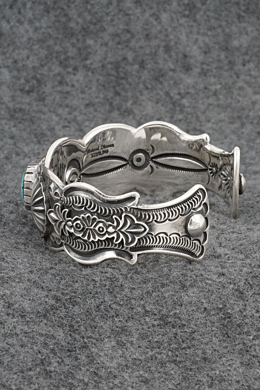 Turquoise & Sterling Silver Bracelet - Roland Dixson