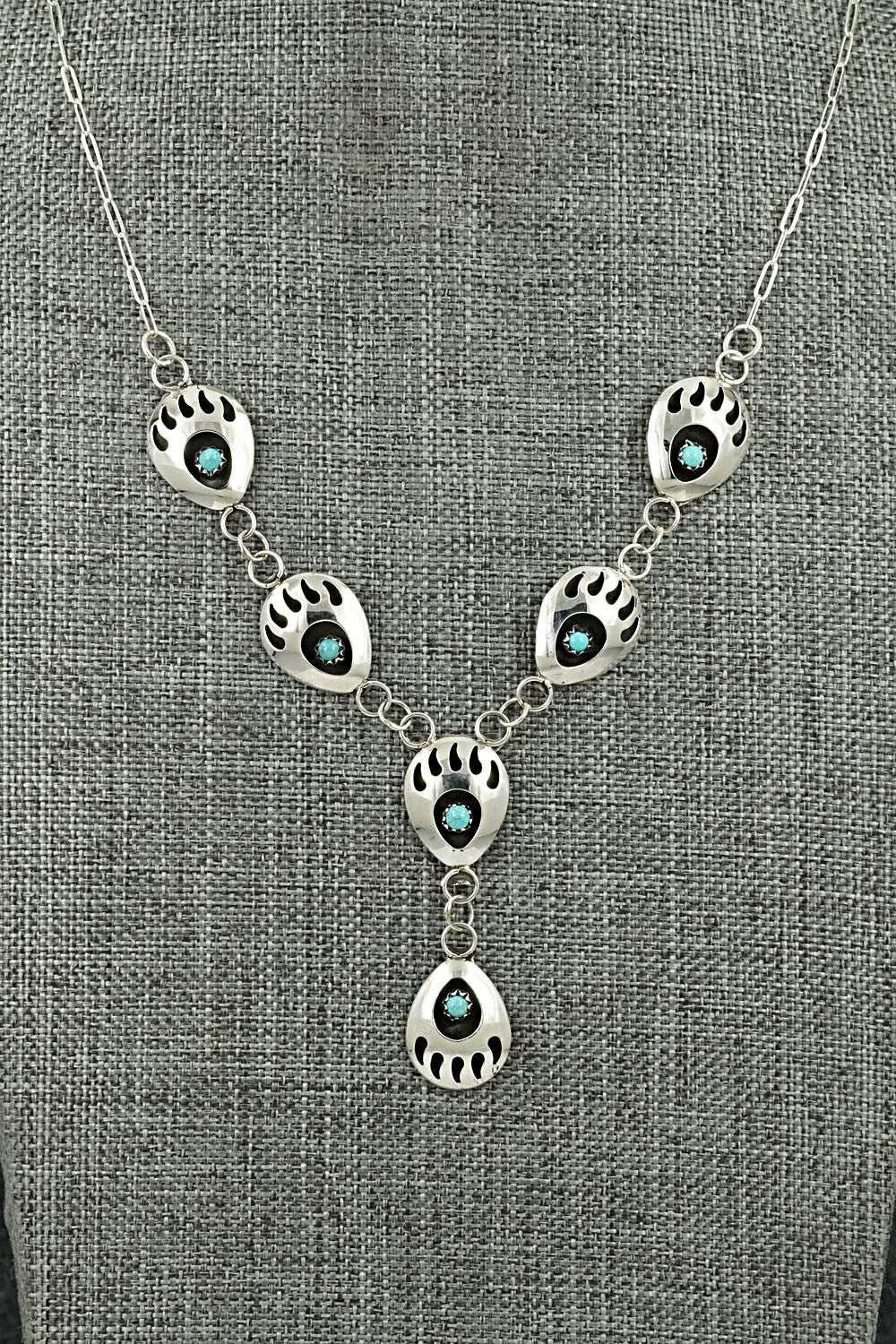 Turquoise & Sterling Silver Necklace - Leta Parker