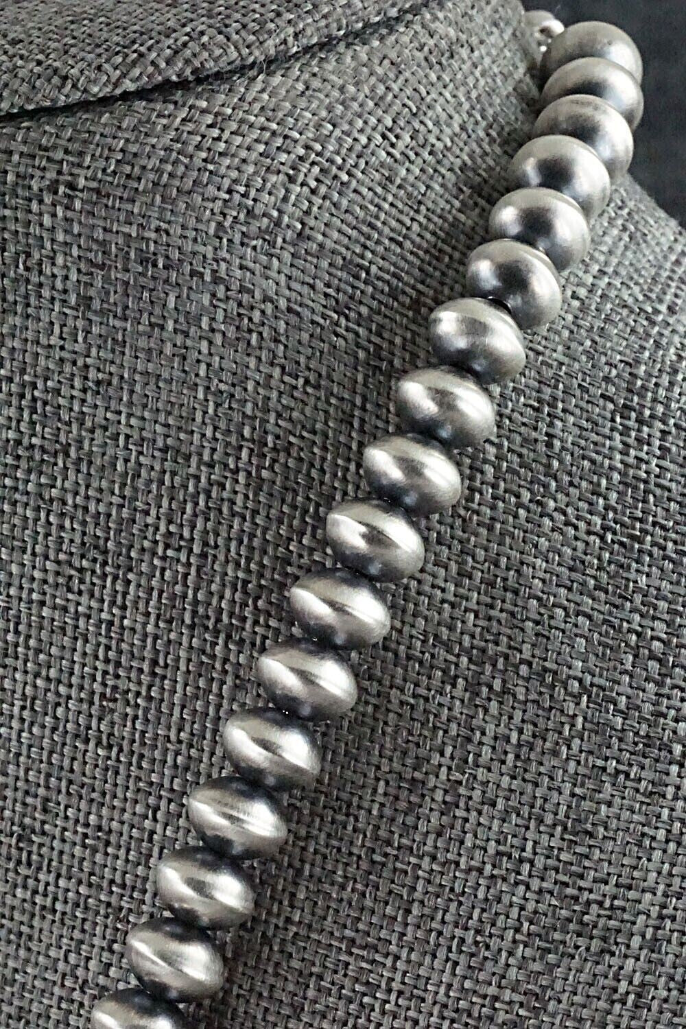 Sterling Silver Navajo Pearl Necklace 30" - Dorinda Mariano