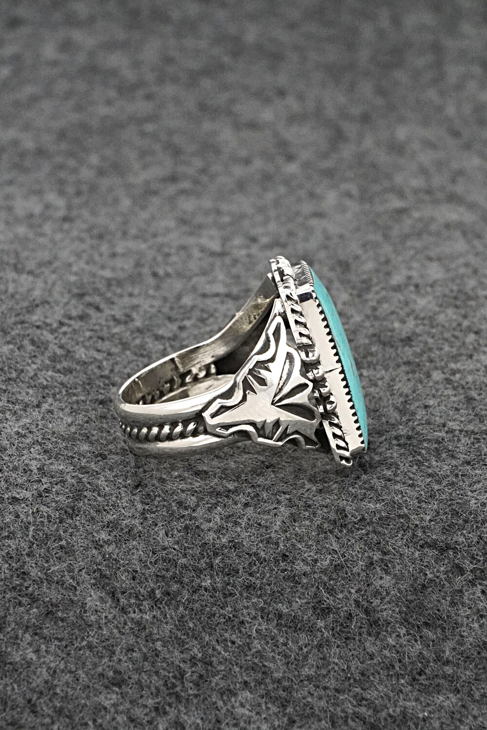 Turquoise & Sterling Silver Ring - Gregg Yazzie - Size 9