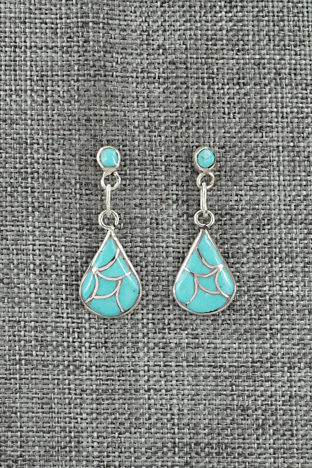 Turquoise & Sterling Silver Earrings - Orena Leekya