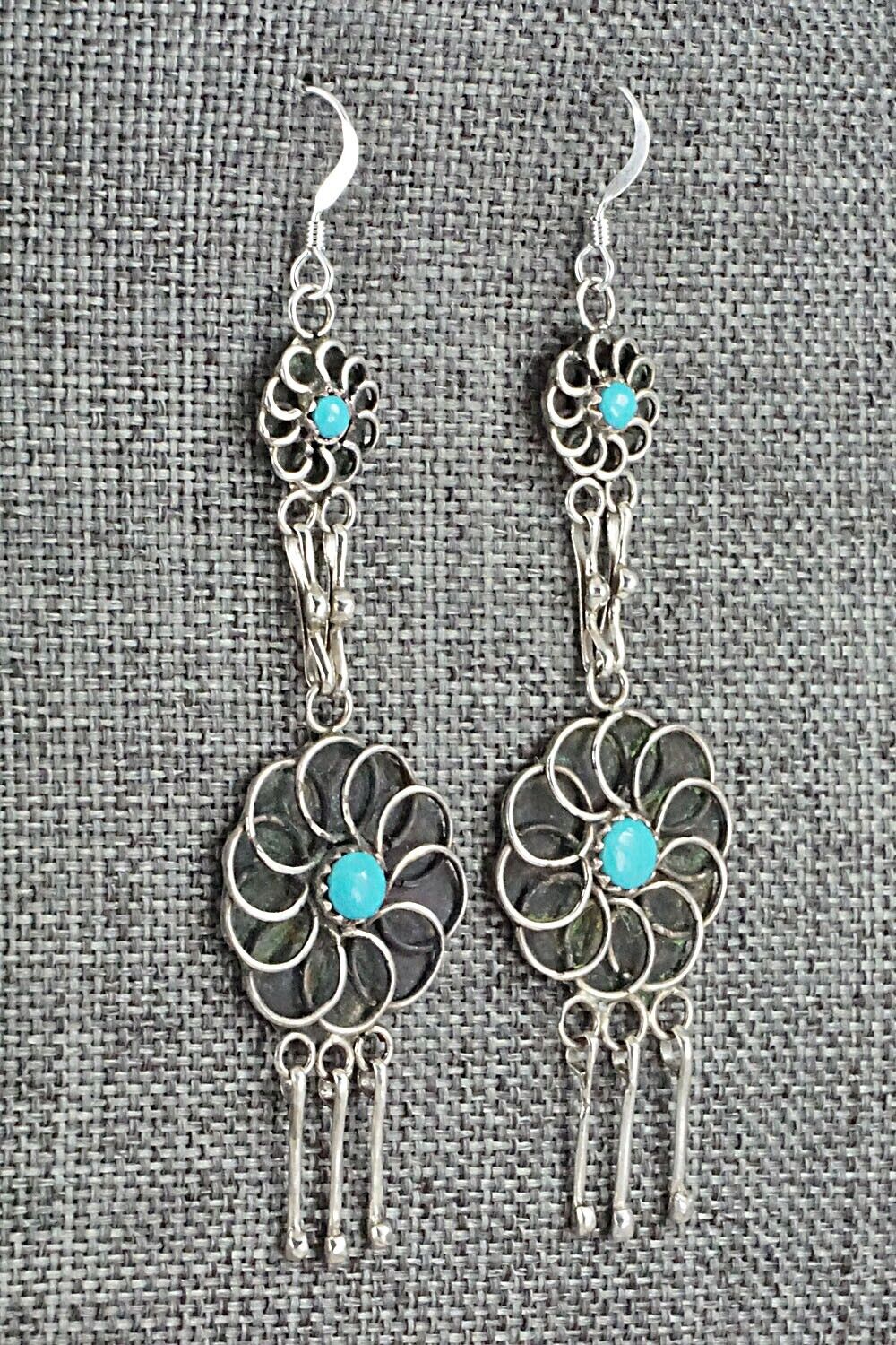 Turquoise & Sterling Silver Earrings - Diana Bellson