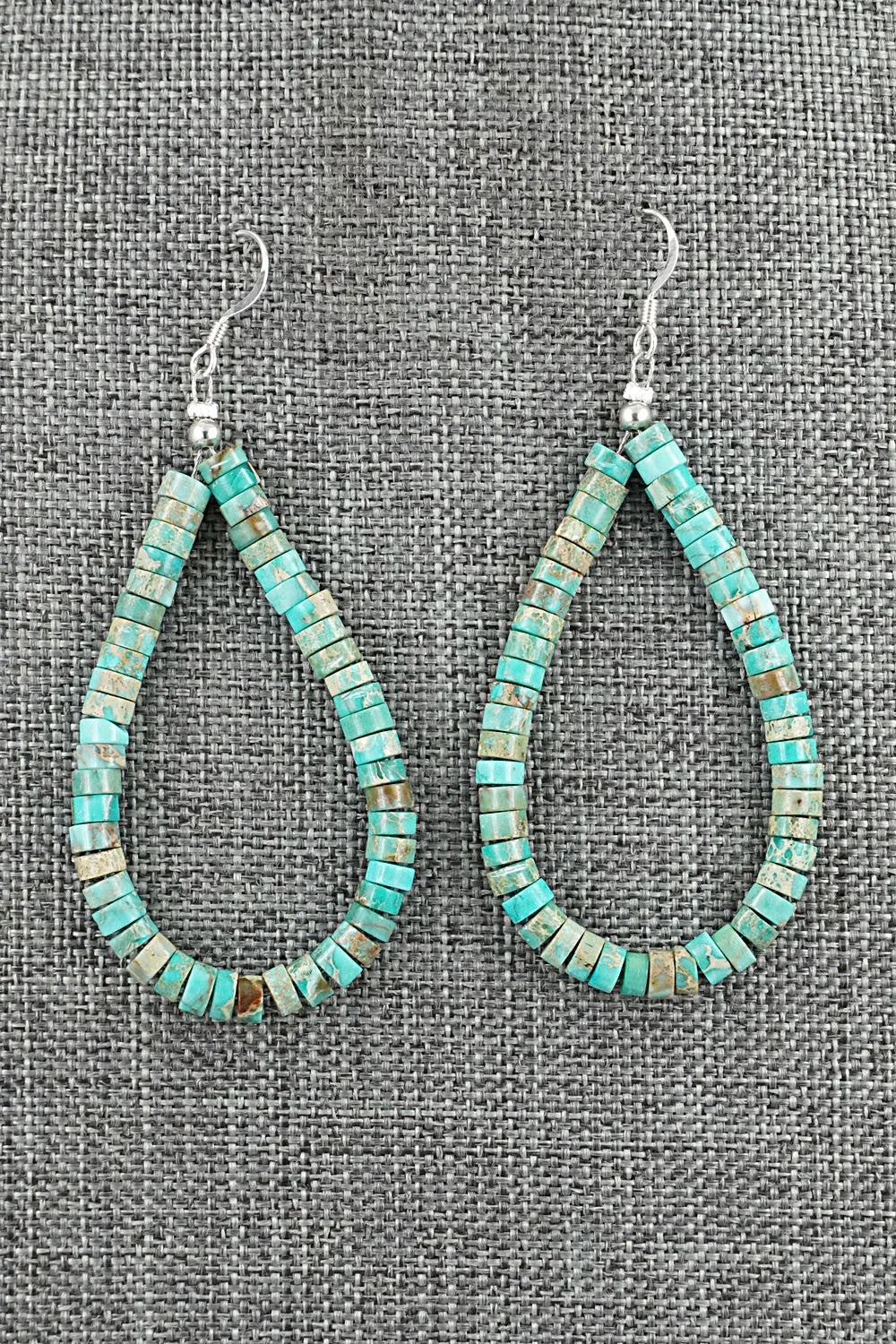Turquoise & Sterling Silver Earrings - Doreen Jake
