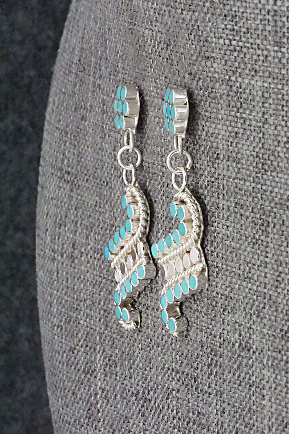 Turquoise & Sterling Silver Earrings - Michelle Peina