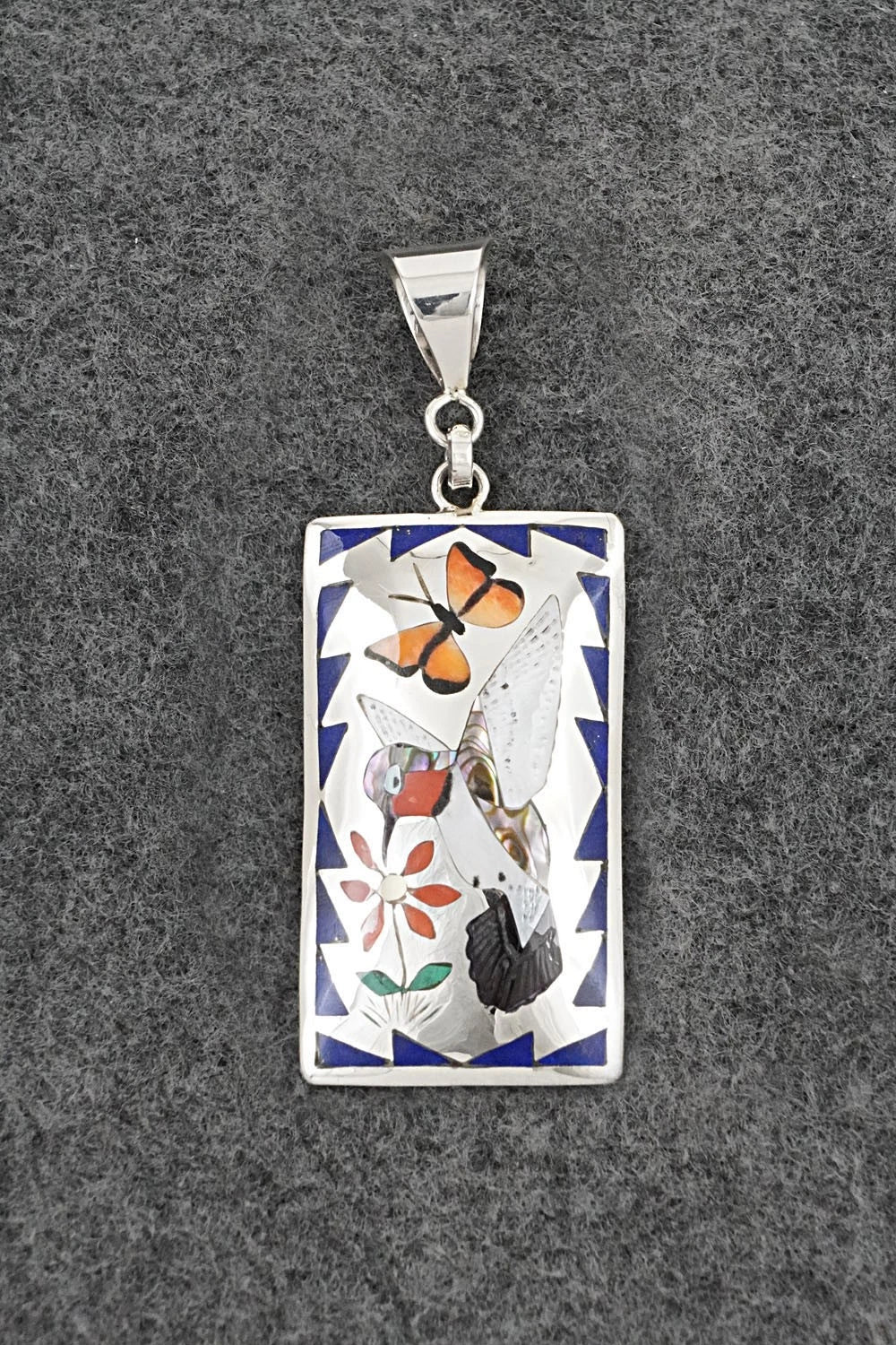 Multi-Stone & Sterling Silver Pendant - Quinton Quam Sr.
