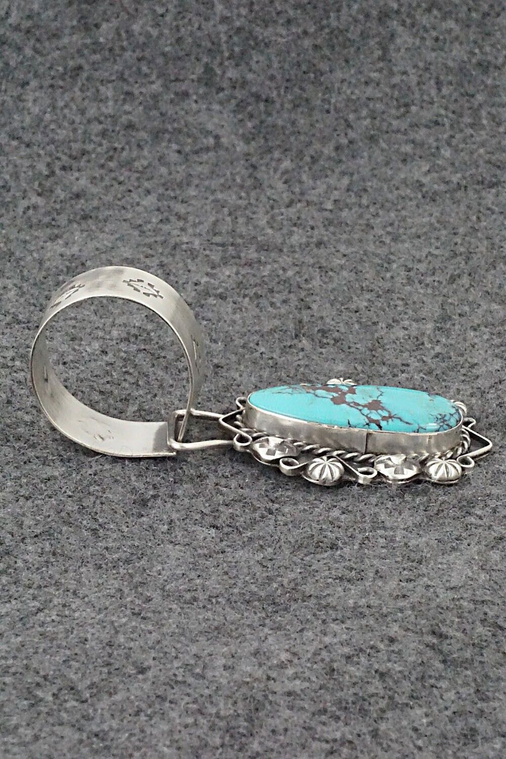 Turquoise and Sterling Silver Pendant - Wilson Dawes