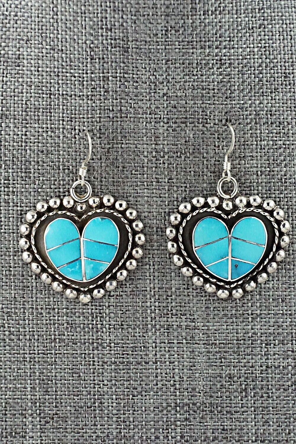 Turquoise & Sterling Silver Earrings - Faye Lowsayatee