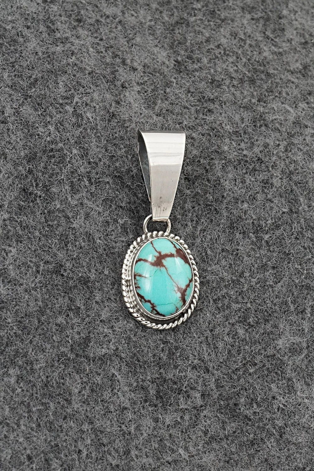 Turquoise & Sterling Silver Pendant - Eugene Gruber