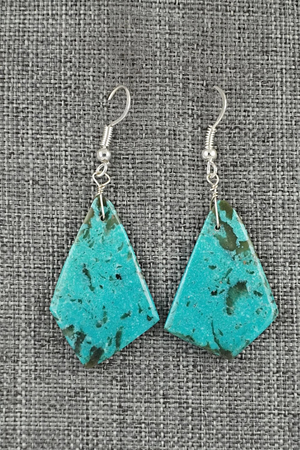 Turquoise & Sterling Silver Earrings - Louise Pete
