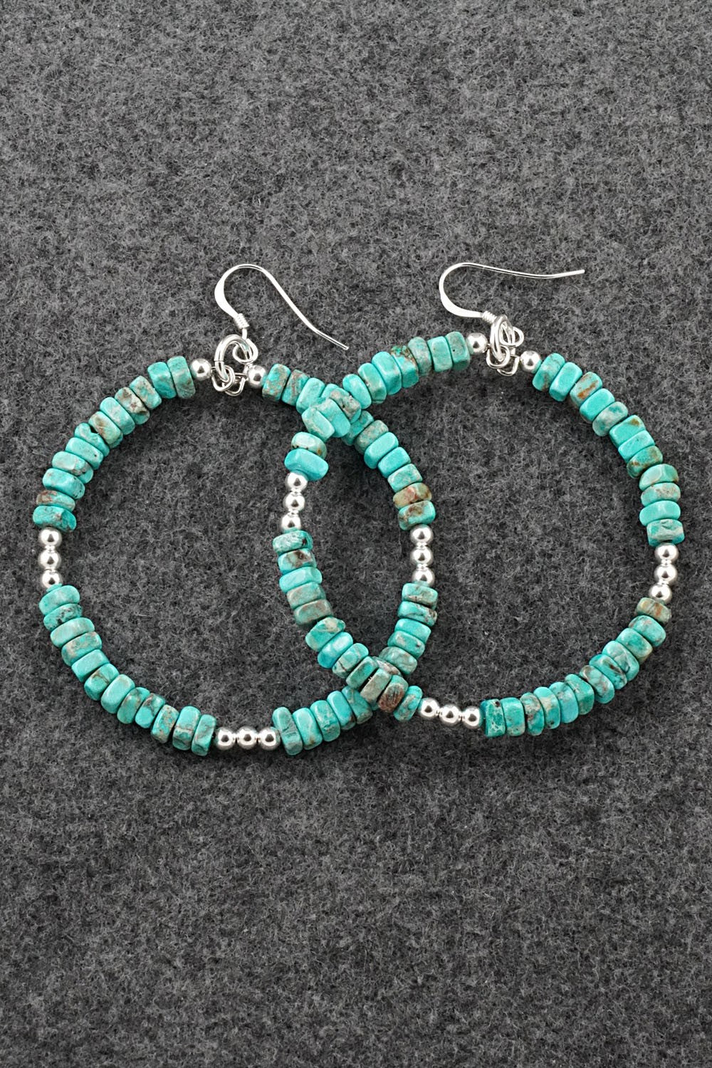 Turquoise & Sterling Silver Earrings - Doreen Jake
