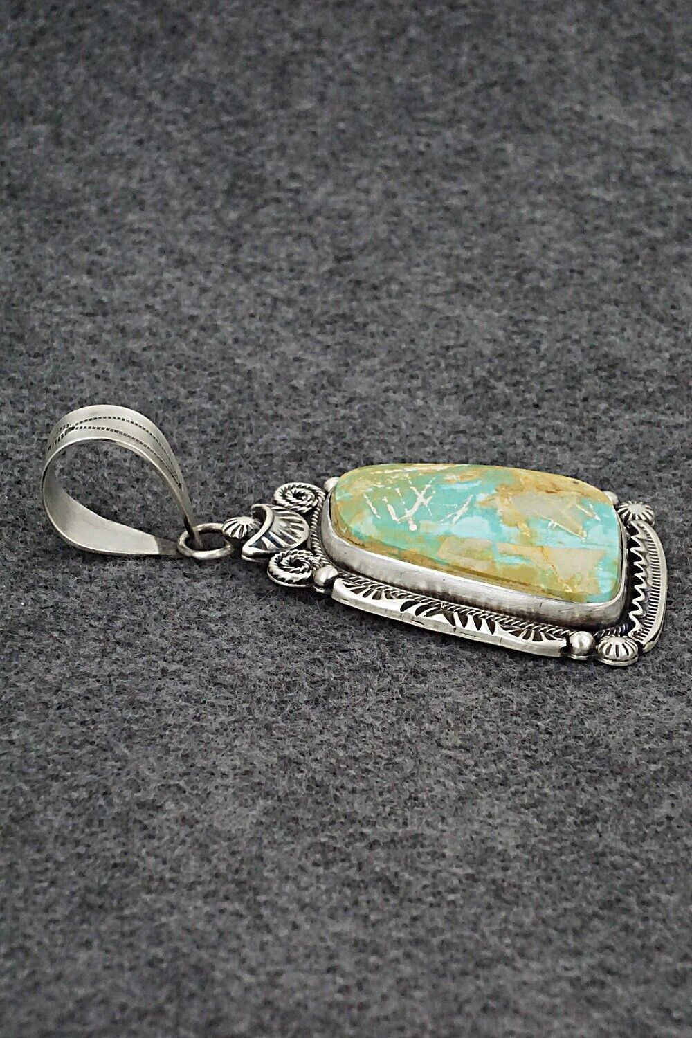 Turquoise & Sterling Silver Pendant - Jackson Hoskie