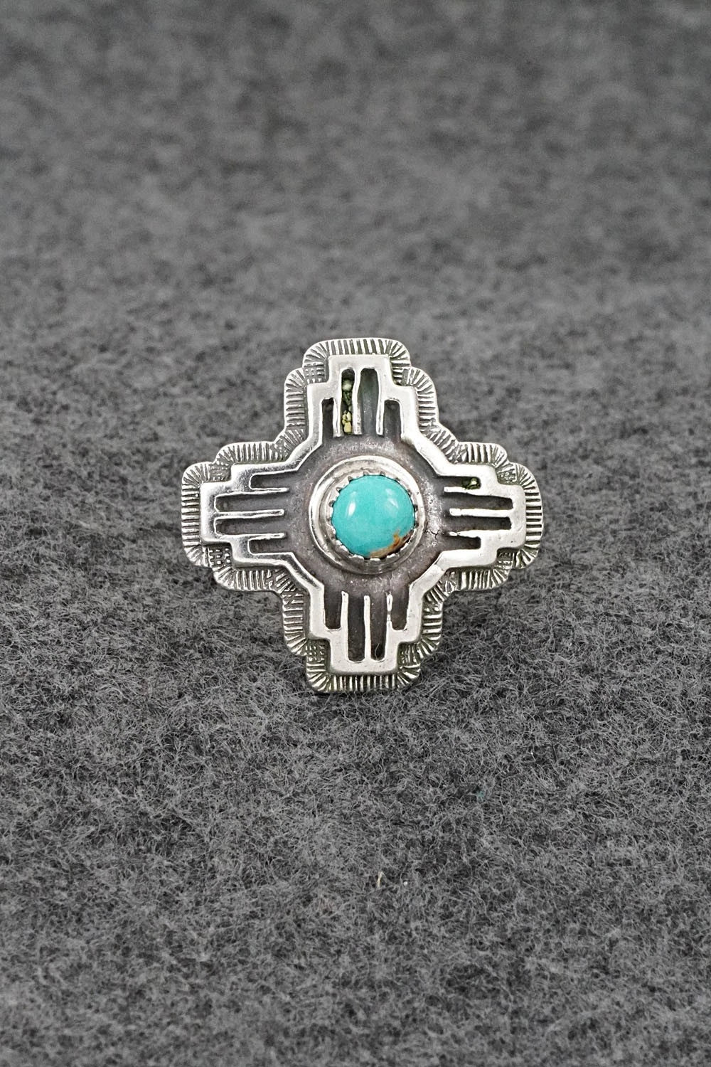 Turquoise and Sterling Silver Ring - Letricia Largo - Size 9