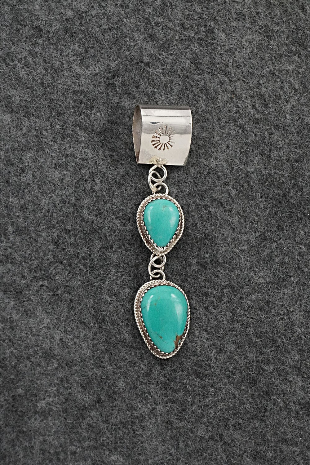 Turquoise & Sterling Silver Pendant - Ernest Hawthorne
