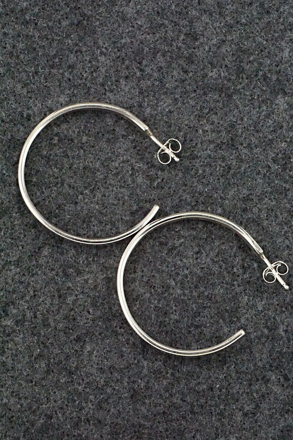 Sterling Silver Hoop Earrings - Elaine Tahe