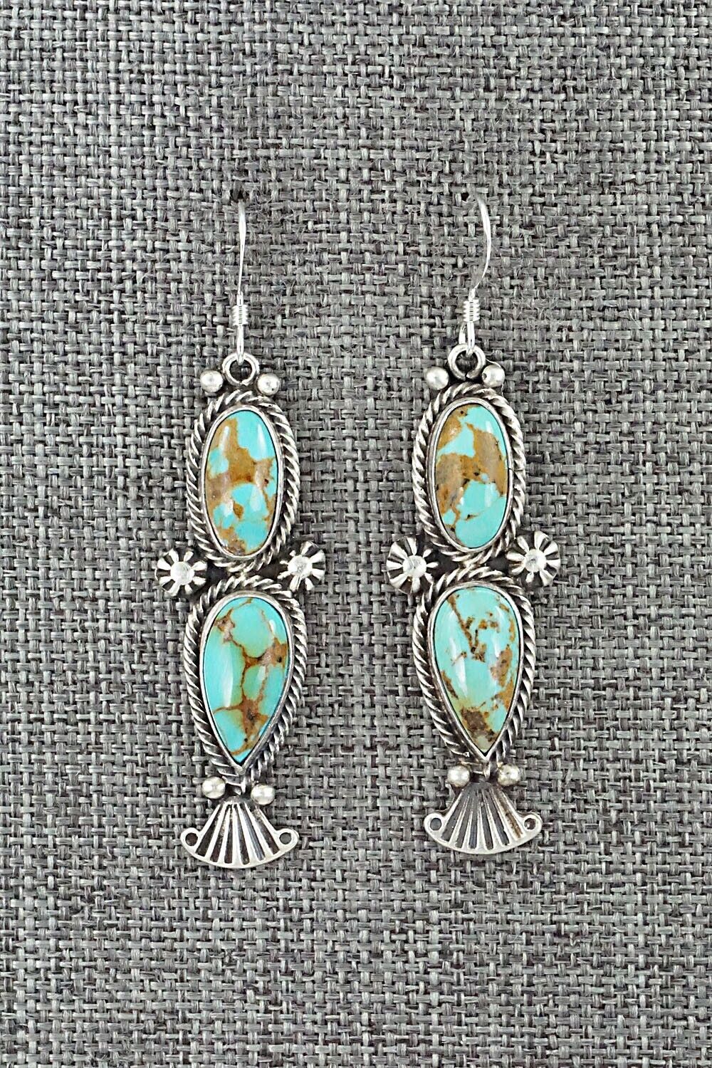 Turquoise & Sterling Silver Earrings - Verley Betone