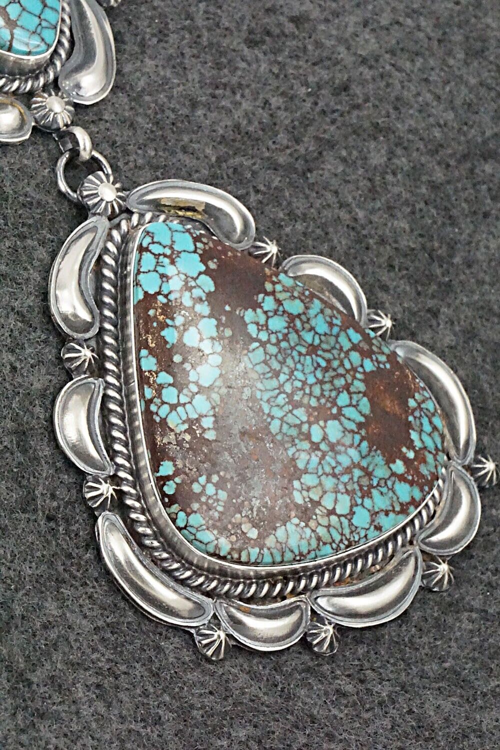 Turquoise & Sterling Silver Pendant - Raymond Delgarito