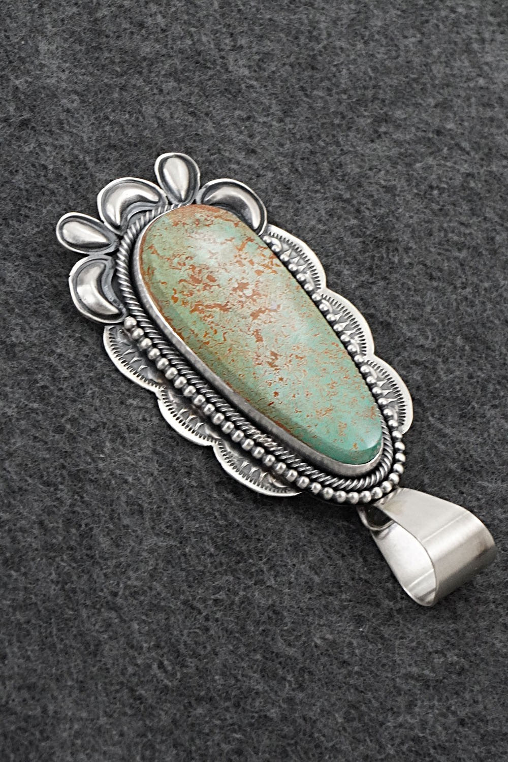 Turquoise & Sterling Silver Pendant - Paul Livingston