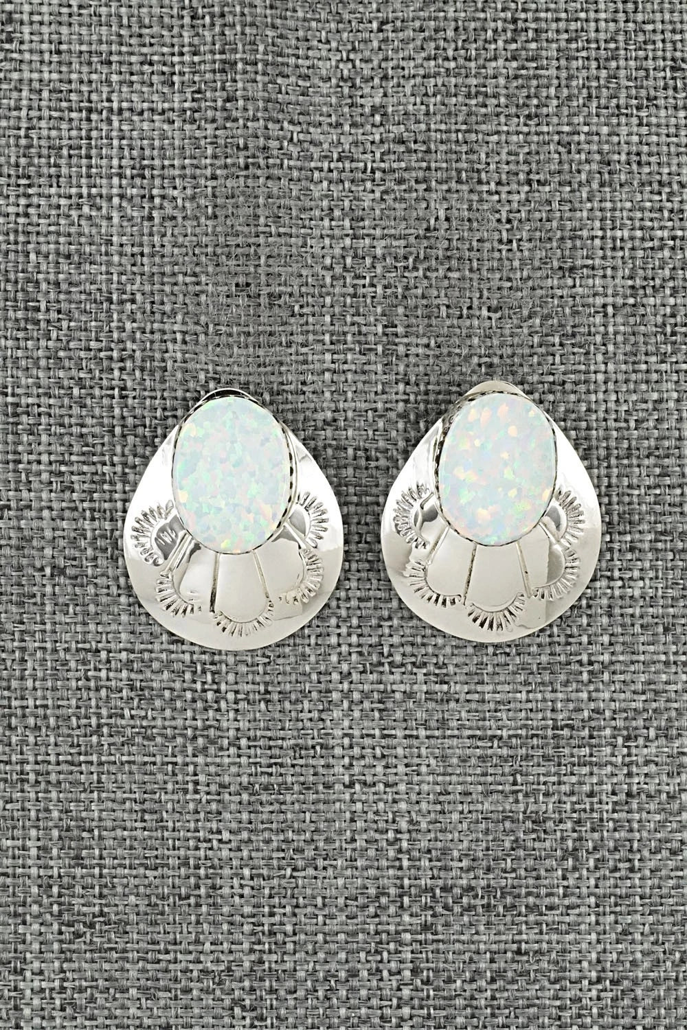 Opalite & Sterling Silver Earrings - Brenda Bahe