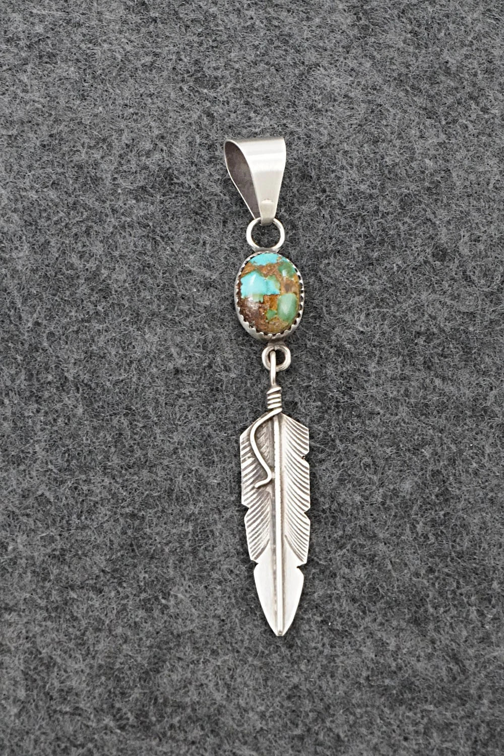 Turquoise & Sterling Silver Pendant - Chris Charley