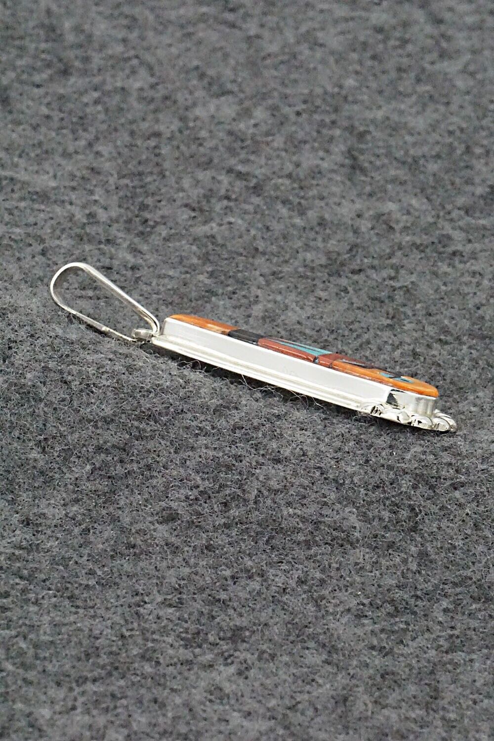 Multi Stone & Sterling Silver Pendant - Patty Edaakie