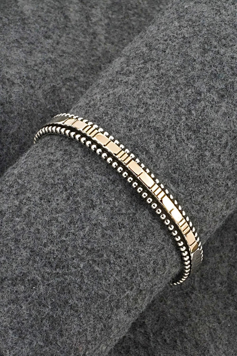Sterling Silver and 14k Gold Bracelet - Jonathan Nez