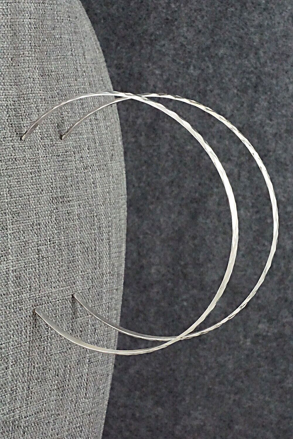 Sterling Silver Large Hoop Earrings - Nashina Leonard