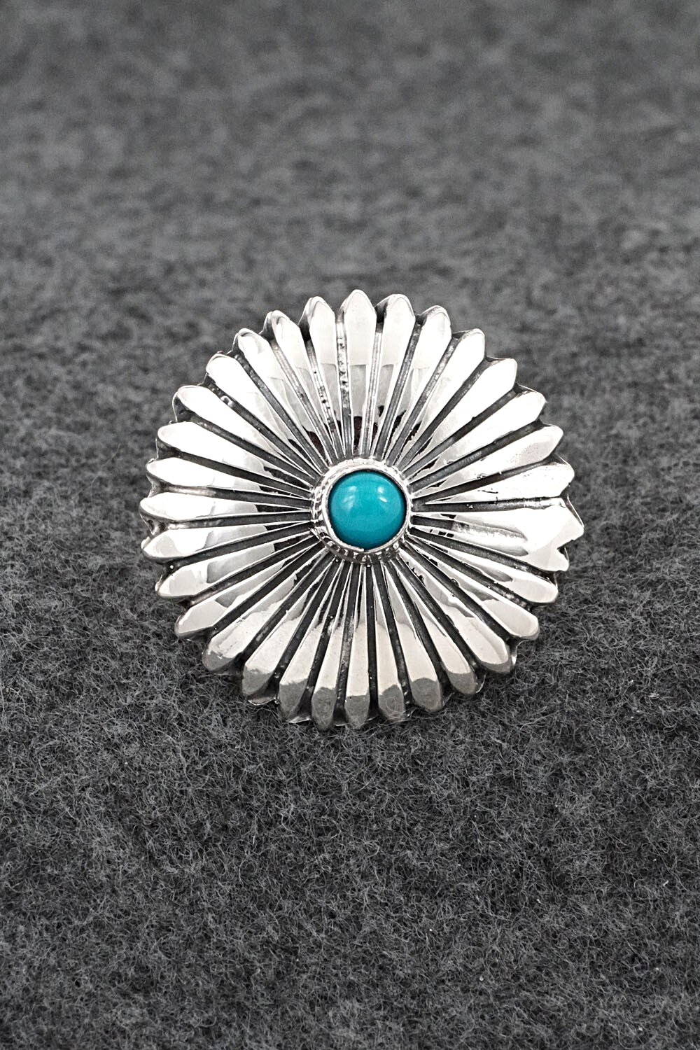 Turquoise & Sterling Silver Ring - Alice Rose Saunders - Size 7.5
