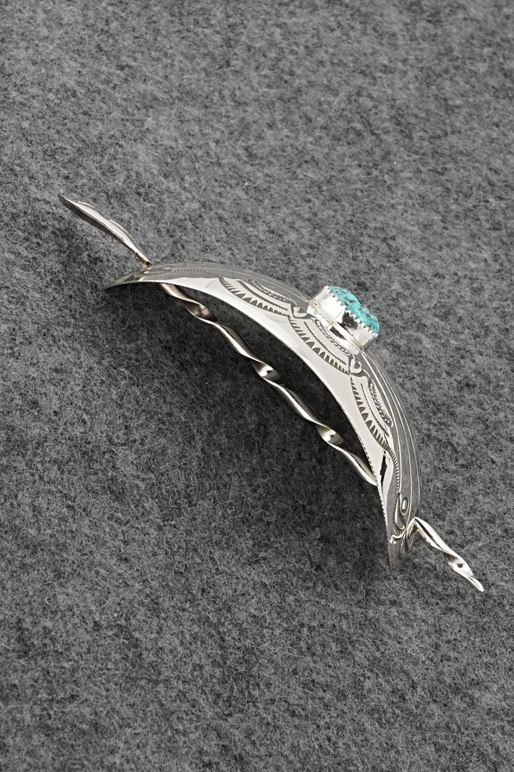 Turquoise & Sterling Silver Hair Pin - Jolene Begay