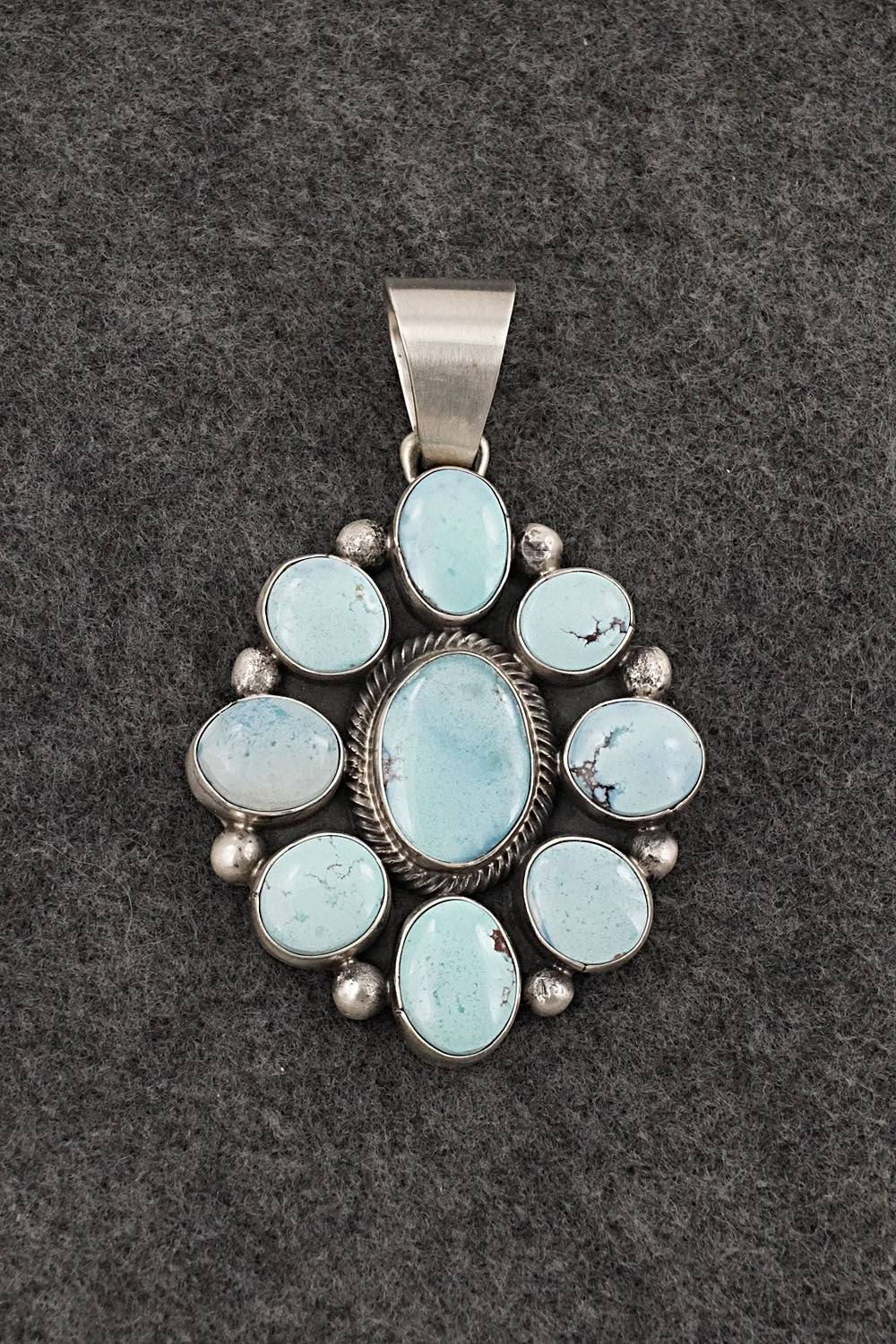 Turquoise & Sterling Silver Pendant and Earrings Set - Bobby Johnson