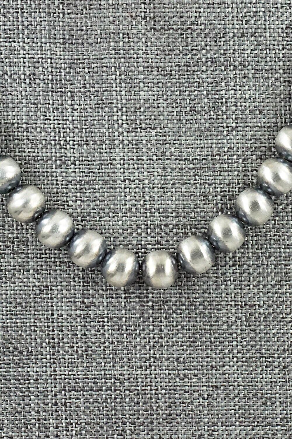 Sterling Silver Navajo Pearl Necklace 16" - Dorinda Mariano