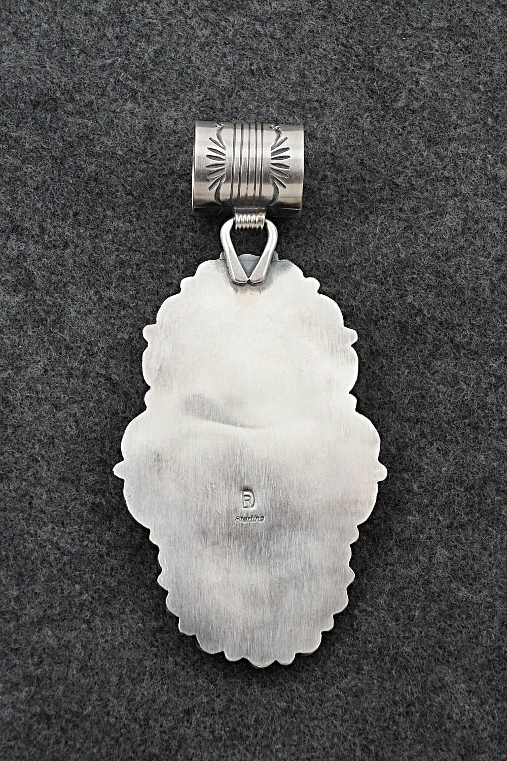 Turquoise & Sterling Silver Pendant - Raymond Delgarito