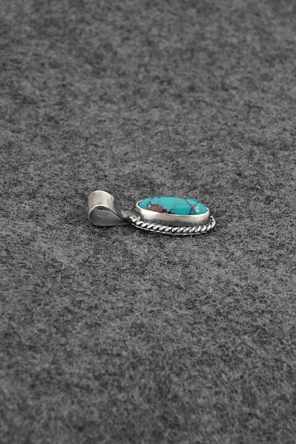 Turquoise & Sterling Silver Pendant - Rena Begay