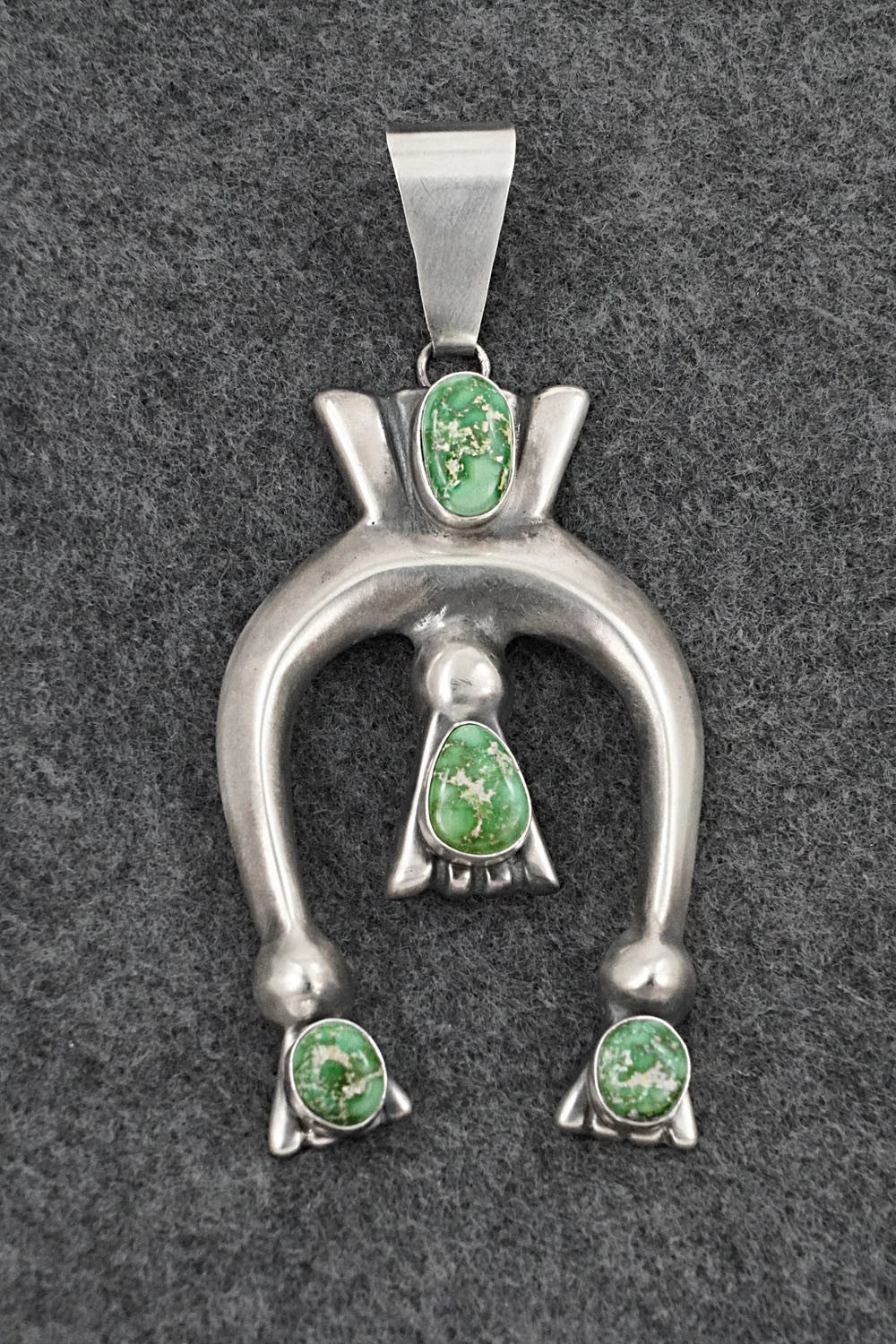 Turquoise & Sterling Silver Pendant - Eugene Gruber