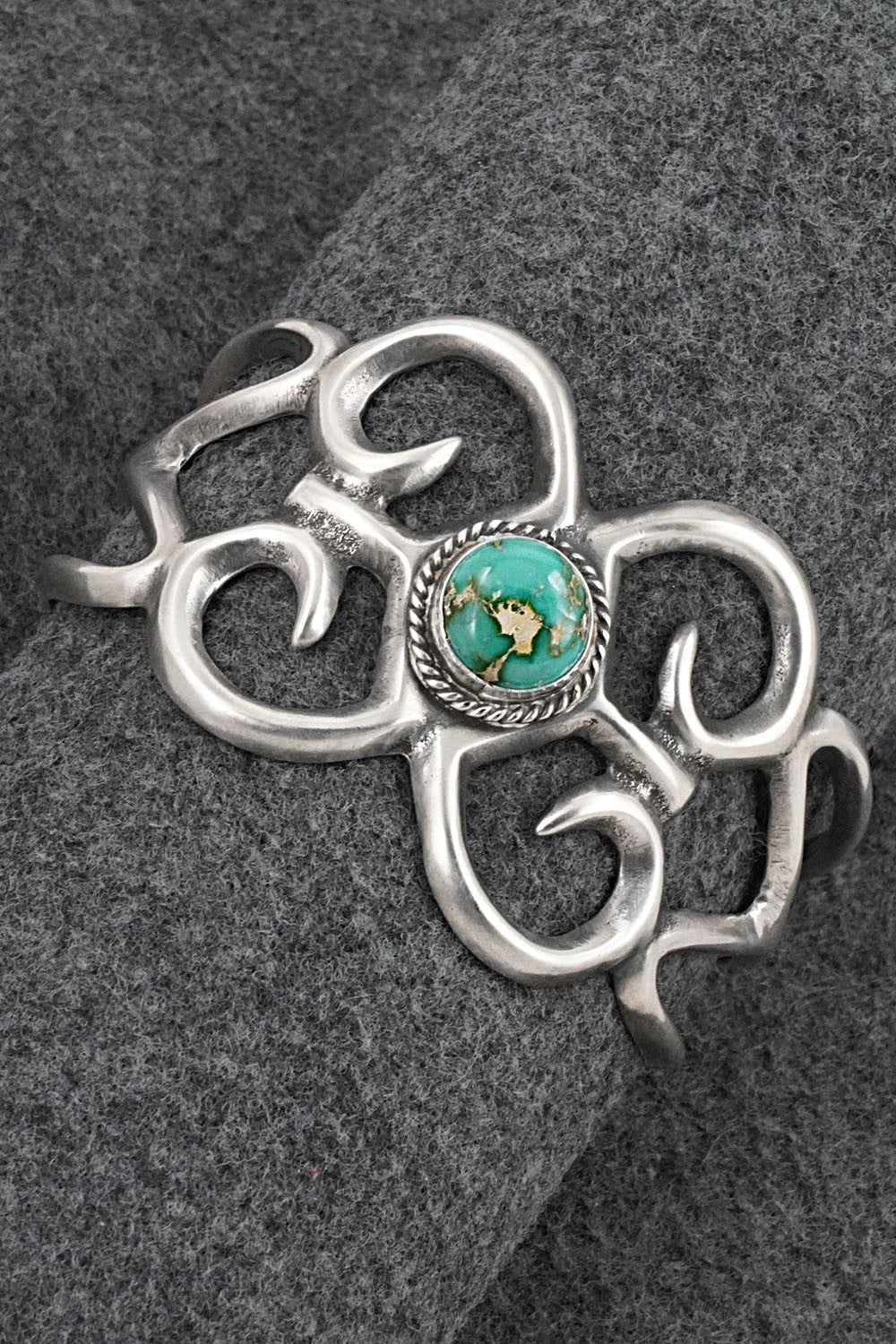 Turquoise & Sterling Silver Bracelet - Eugene Gruber