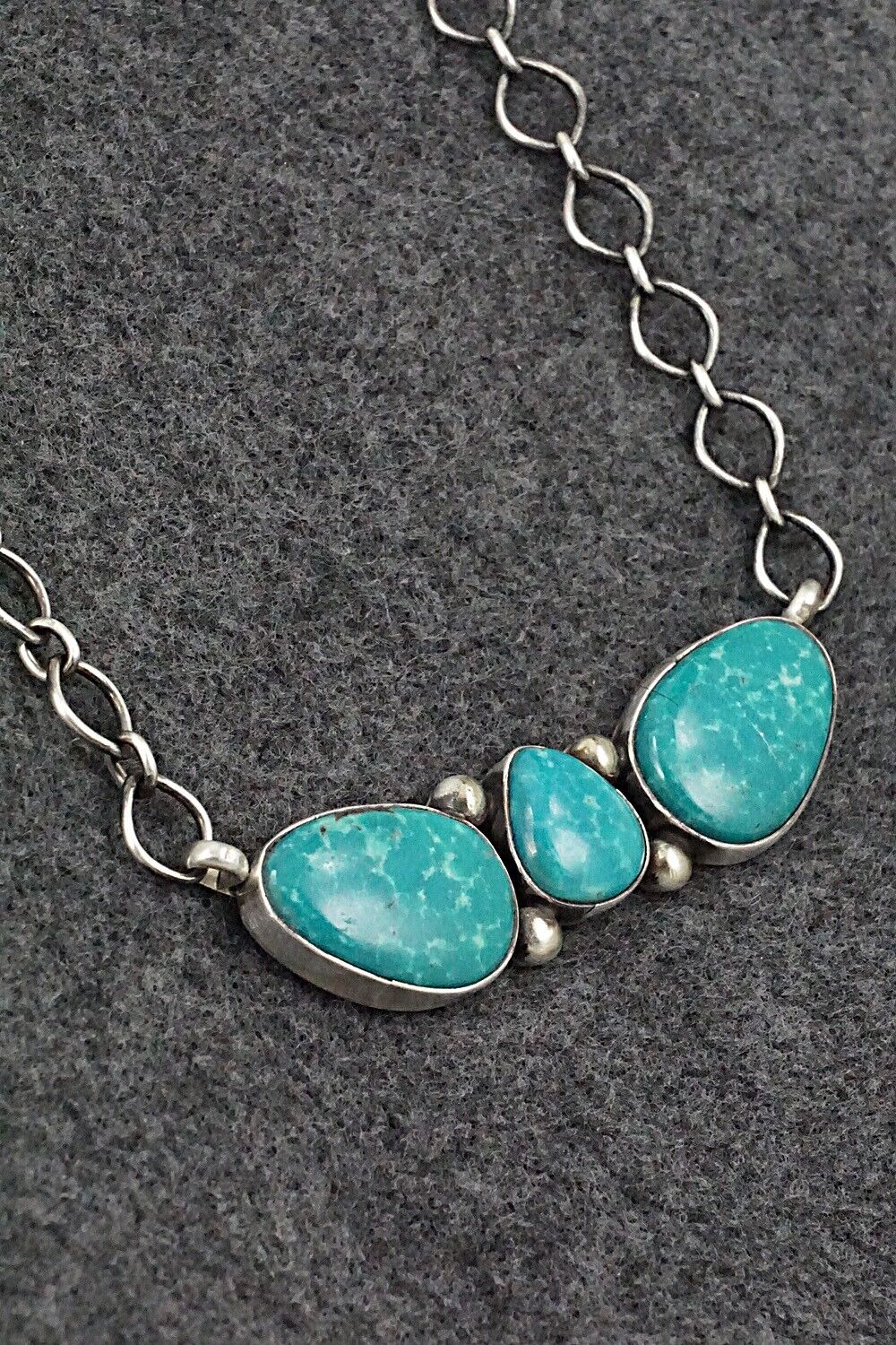 Turquoise & Sterling Silver Necklace - Kathleen Livingston