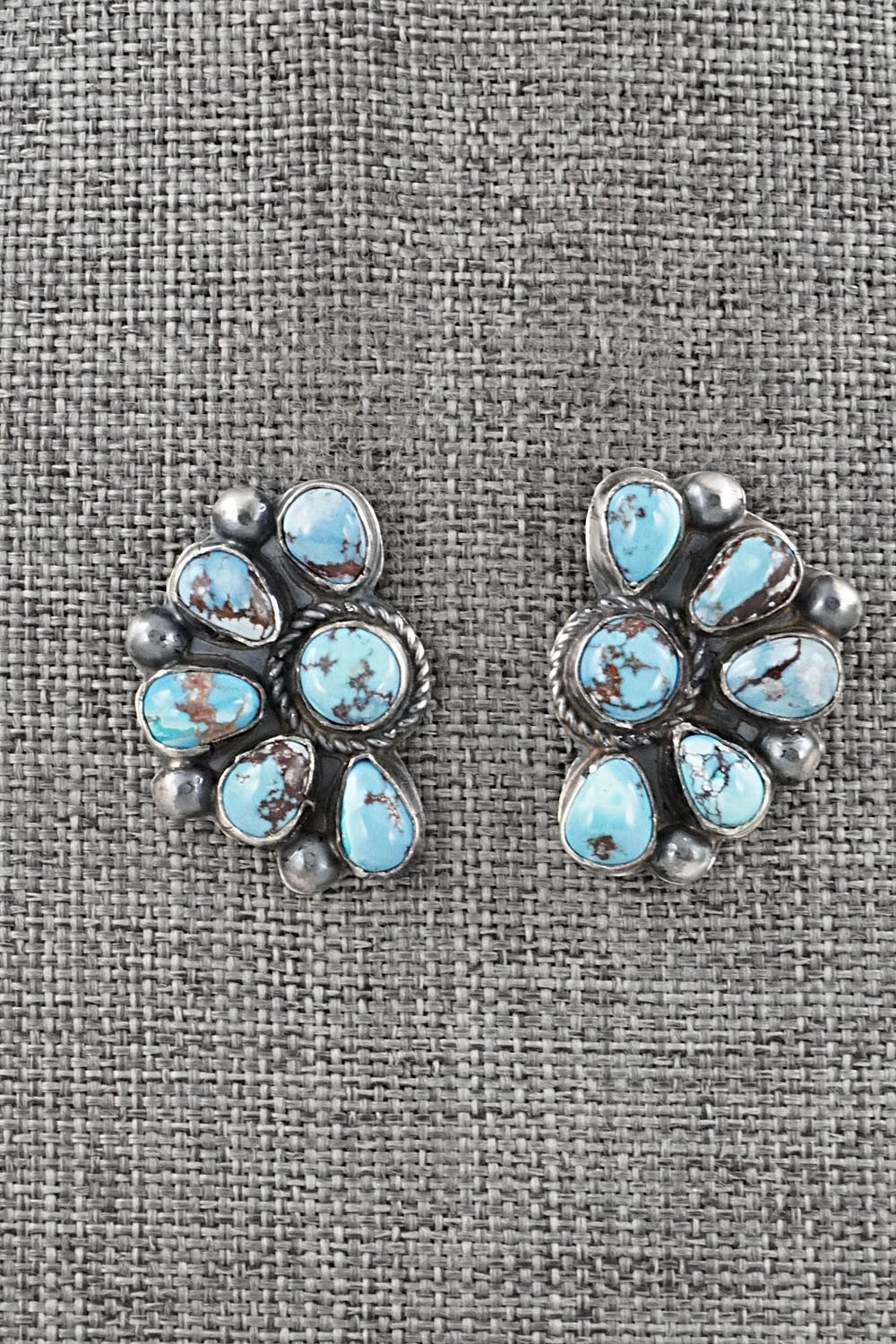 Turquoise & Sterling Silver Earrings - Phil Garcia